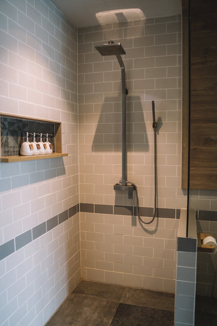 An Interior of a Bathroom